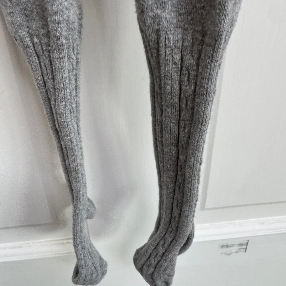 12-24M Girls Stylish Gray Knit Baby Stockings